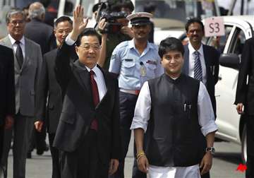 hu jintao arrives in delhi for brics summit