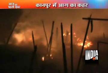 hundreds of shops gutted in kanpur fire