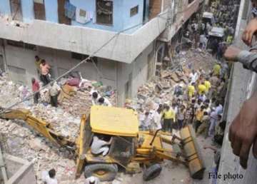 two storey building collapses in old delhi