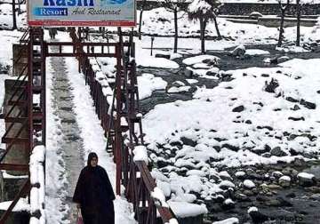 minimum temp drops to sub zero in entire kashmir division