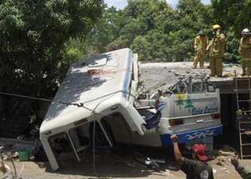 eight pilgrims killed as bus falls into river in maharashtra