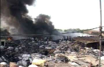 fire in mundka plastic scrapyard