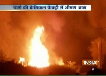 major fire breaks out at a chemical factory in thane