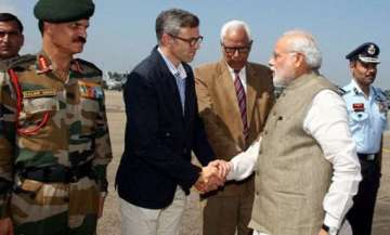 narendra modi reviews relief operations in flood ravaged kashmir