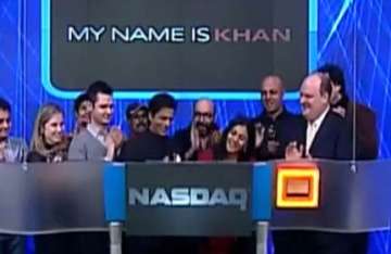 shah rukh kajol become first indian stars to ring nasdaq bell