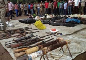 arms seized after gun battle with maoists in odisha