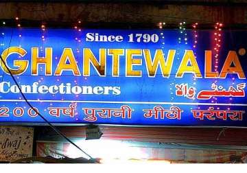 landmark 200 year old sweet shop ghantewala in old delhi downs shutters