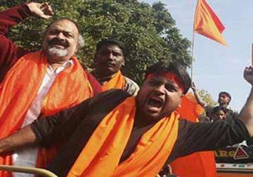 hindu mahasabha activists stopped from installing nathuram godse bust