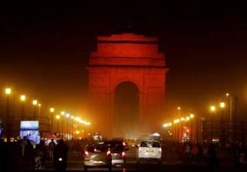 in pics india gate turns orange for ending violence against women