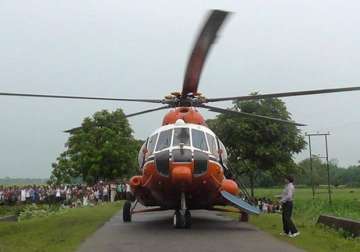 chopper with 19 makes emergency landing on road in arunachal