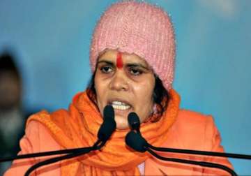 ram temple will be completed during this government s tenure sadhvi prachi