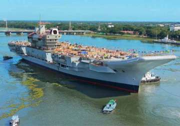 india s first indigenous aircraft carrier ins vikrant undocked