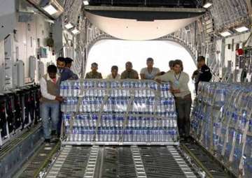 india sends rail neer water to earthquake hit nepal