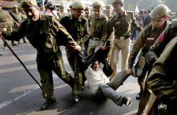 reservation agitation over 60 telangana advocates arrested