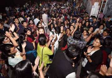 jnu students take out victory march
