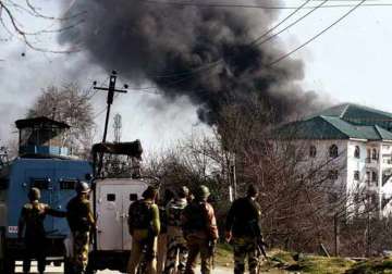 pampore attack gunbattle ends three militants killed says army