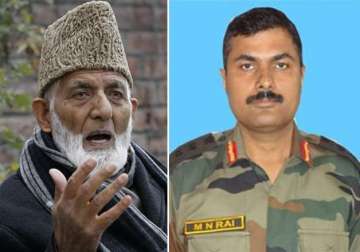 syed ali shah geelani praises militants who killed colonel mn rai