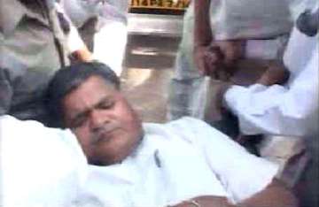 high drama in raj assembly as marshals try to evict bjp mla
