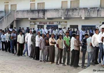 gujarat 49 percent voting in by polls lowest in modi s constituency