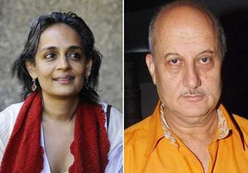 arundhati roy is not even an indian says anupam kher