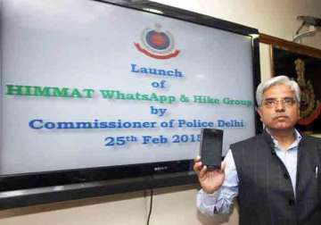 delhi police launch himmat whatsapp hike for women s safety