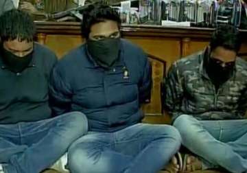 police arrest three with weapons pak sim card in mohali