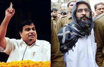 congress treating afzal guru as son in law alleges nitin gadkari