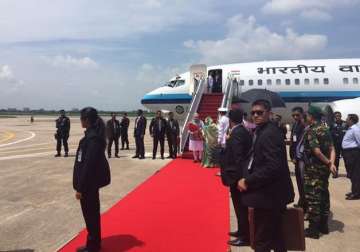 pm modi arrives in bangladesh hasina receives him at airport