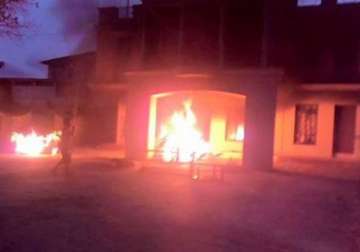manipur health minister s house set on fire over ilps issue