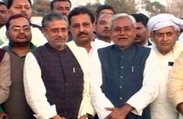 nitish takes guard for second innings has task cut out