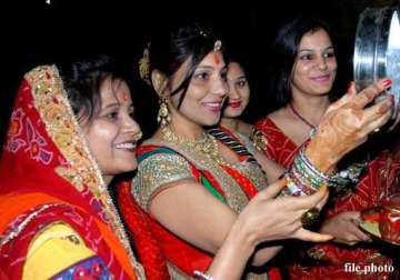 women in delhi mark karva chauth with festive fervour