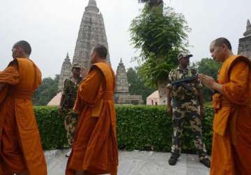 monks reprise buddha s walk route after enlightenment
