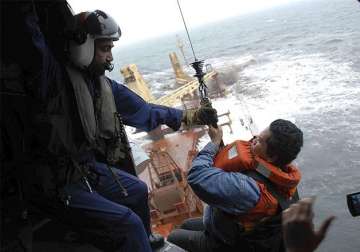 cement carrier sinks in arabian sea 14 rescued
