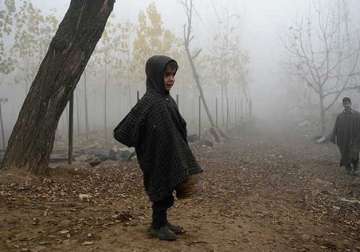 ladakh region frozen biting cold in kashmir valley