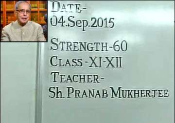 president to turn teacher tomorrow on eve of teachers day