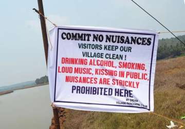 no nuisance please goa village bans kissing in public as it irritates residents