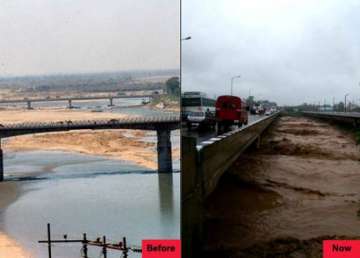 j k floods straight from the tawi bridge jammu