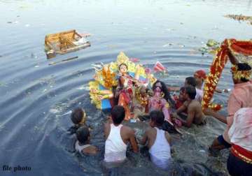 with idol immersion durga puja ends in bengal