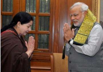 prime minister narendra modi meets tamil nadu chief minister j jayalalithaa over lunch