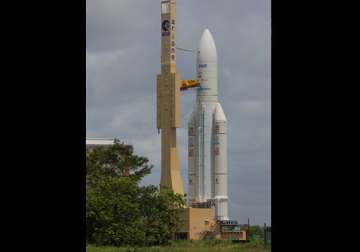 ariane 5 gears up to blast off with isro s gsat 15 satellite