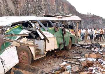 four killed 40 injured as bus falls into gorge