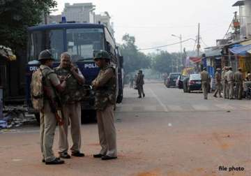 heavy police deployment in trilokpuri