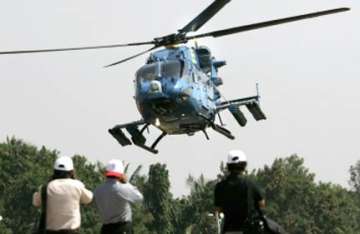 dhruv helicopter crashlands at air show