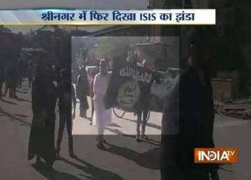 isis flags spotted once again in srinagar