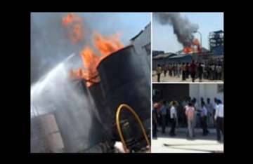 fire in liquor factory kills two injures six