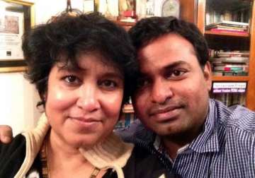 taslima nasreen tweets her photo with 20 year younger boyfriend