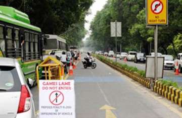 traffic trials for games throw traffic out of gear in delhi