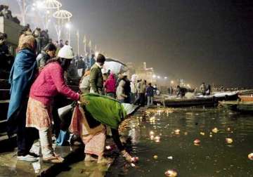floating diyas adding to pollution in ganga river