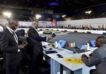 india africa summit feels tremors but meeting continues