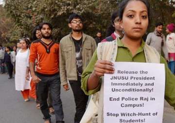 jnu teachers join student strike to take classes on nationalism